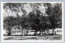 RPPC STORM LAKE IOWA STOCK'S SAIL IN COURT MOTEL COTTAGES REAL PHOTO POSTCARD picture
