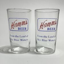 2 Vintage Hamms Beer Shell Glasses picture