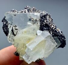 134 Ct Aquamarine Crystal  Combine With schorl From Pakistan picture