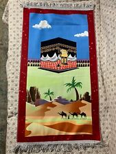 Child Islamic Prayer Mat (19 in X 39 inch) Kaaba Red picture
