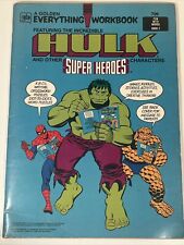 Vintage 1980 A Golden Everything Workbook INCREDIBLE HULK Superhero Comic 48 Pgs picture