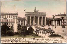 Postcard Brandenburg Gate, Berlin, Germany 1905, Germany 5pfg, Used stamp picture