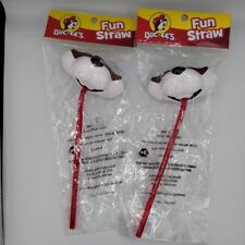 Buc ee's Beaver Mouth Fun Straws Plastic Lot Of 2 Reusable  picture