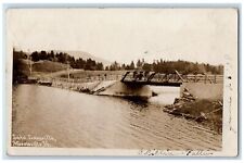 1908 Lake Lamoille Bridge Morrisville West Berkshire VT RPPC Photo Postcard picture