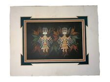 Vintage Debbie Clark “Holy Couple” Sand Painting Navajo Nation Artist New Mexico picture