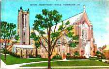 Second Presbyterian Church Washington Pennsylvania postcard a56 picture