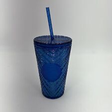 New Starbucks Holiday 2022 Jeweled Azure Blue 16oz Grande Tumbler Cold Cup picture