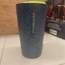Starbucks 2024 Summer Blue Glitter Swirl Shiny Ceramic 12 oz Cup picture