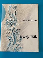 Beverly Hills Supper Club RARE ORIGINAL VINTAGE Tri-Fold Brochure picture