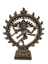 Brass Shiva Nataraja Lord Of Dance Hindu Statue Figurine 6.75” X 6