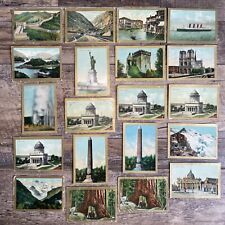 1911 AMERICAN TOBACCO SIGHTS & SCENES (T99) LOT OF 20 TRADING CARDS VINTAGE picture