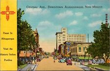 Linen Postcard Central Avenue, Downtown in Albuquerque, New Mexico picture