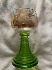 Vintage German Bingen Etched Wine Glass picture