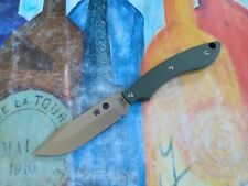 Spyderco Stok Bowie Fixed Blade Knife, Satin Plain Blade, OD Green G10 Handle picture