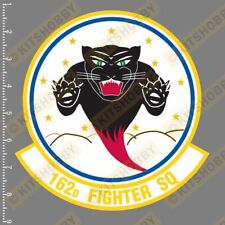 USAF 162d Fighter Squadron Emblem Sticker (Size 8.5 cm x 8 cm) picture