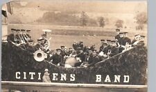 CITIZENS MARCHING BAND afton ny real photo postcard rppc parade music ~CORNER picture
