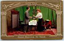 Postcard - Good Morning, Mr. Good - Man and Woman Art Print picture