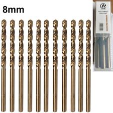 2 x 10  Cobalt Drill Bits HSS Ground Flute For Stainless & Hard Steels 8mm picture