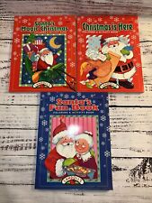 3 Landoll's Christmas Santa Coloring & Activity Book  1994 Vintage Holiday Fun picture