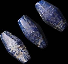 CERTIFIED AUTHENTIC Ancient Egypt Blue Scarboid Bead Stone DEEP Color wCOA picture