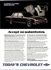 Chevrolet Caprice Classic Original Vintage Print Ad 1990 picture