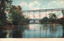 Port Watson Street Bridge Tioughnioga River Cortland NY New York Postcard D258 picture