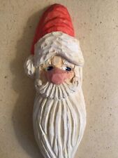 Vintage Hand Carved Wooden Santa Claus Signed Christmas Canada 6