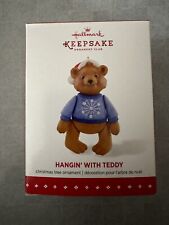 HALLMARK HANGIN' WITH TEDDY 2015 CHRISTMAS CLUB KEEPSAKE ORNAMENTS BEAR picture