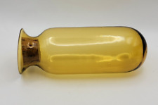 Vintage MCM MID CENTURY MODERN Dansk Japan Amber Glass Medium Torpedo Canister picture