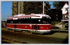 Rebuilt TTC PCC Streetcar, 1986, Lakeshore Near Humber Loop Toronto Postcard NOS picture