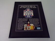 1989 Miller Lite Beer / NFL 11x14 Framed ORIGINAL Vintage Advertisement picture