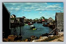 Peggy's Cove Nova Scotia-Canada, Fishing Village, Antique Vintage Postcard picture
