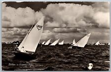 Postcard RPPC 1970s Friesland Netherlands Sailing View Sailboats from Leeuwarden picture