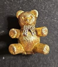 Vtg. 1970s Max Factor Solid Perfume Holder Compact Miniature Teddy Bear Figure picture