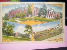Michigan school for the deaf Flint multi view Curt Teich linen  picture