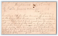 1886 Frank Janson & Bro. Wrightsville Lancaster PA Blue Cancel Postal Card picture