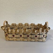 Vintage 1990s LAM Apple Roll-edged basket with two handles picture