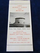 Vintage Murney Tower & Museum Kingston Ontario Canada Travel Brochure Q1197 picture