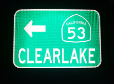CLEARLAKE California Highway 53 route road sign - Lake County, Calistoga picture