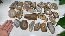 wholesale 1995g 22pcs  Natural yellow  agate  carving slab- druzzy geode picture