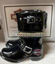 Porcelain Hinged Box Harley-Davidson Boots w Trinket Midwest PHB New in Box picture