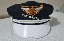 VTG 1950'S HARLEY DAVIDSON MOTORCYCLE BIKER CAPTAIN'S HAT All Size Available picture