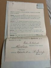 Antique Norristown PA Council Resolution on President McKinley Assassination picture