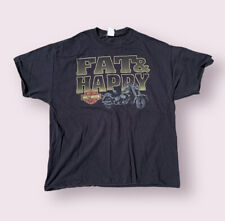 2012 HARLEY DAVIDSON FAT AND HAPPY MOTORCYCLE SHIRT XL TELLICO PLAINS, TN *RARE* picture