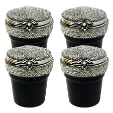 TrexNYC Car Ashtray Exclusive Bling with Blue LED Light, 4-Packs picture