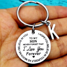 To My Son 26 Letters Keychain Diy Car Keyring Accessories Stainles Steel Jewelry picture