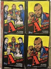 THE A-TEAM 1983 TOPPS TRADING CARDS SEALED WAX PACK OF 10 CARD & STICKER picture