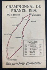 Mint France Folding Postcard 1914 Tour Of France 100 Kilometers Versailles Route picture