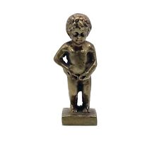 Vintage Brass Manneken Pis Mini Statue Figurine  picture