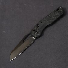 Microtech Manual MSI RAM-LOK Fluted Carbon Fiber - Partial Serrated DLC Blade picture